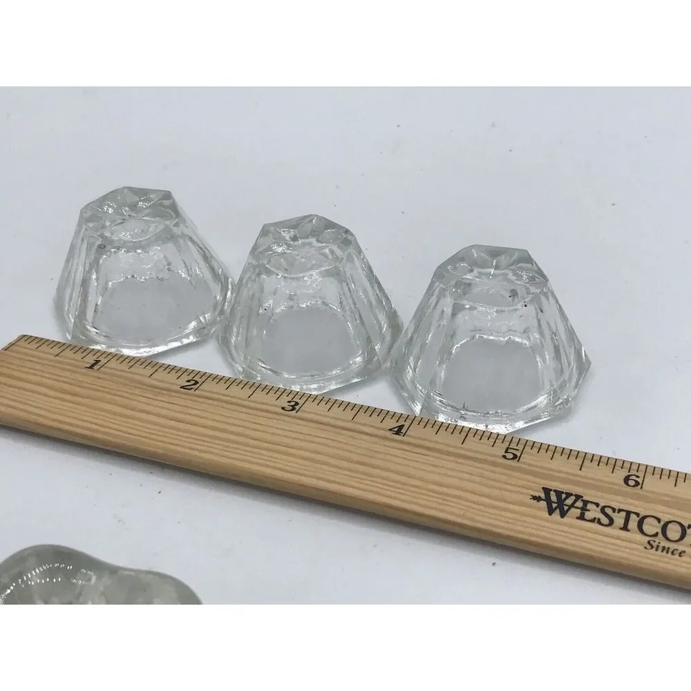 Salt Cellars Dips Clear‎ Glass set of 7 (3 different styles)
